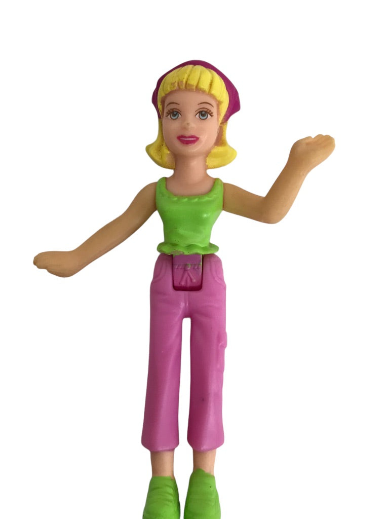 2003 Polly Pocket McDonalds Happy Meal Doll 3.75"h Green Pink