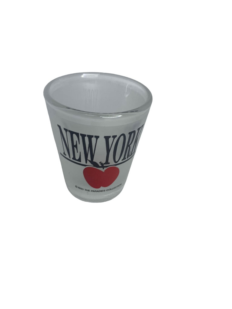 New York Big Apple Frosted Shot Glass 1.5 oz