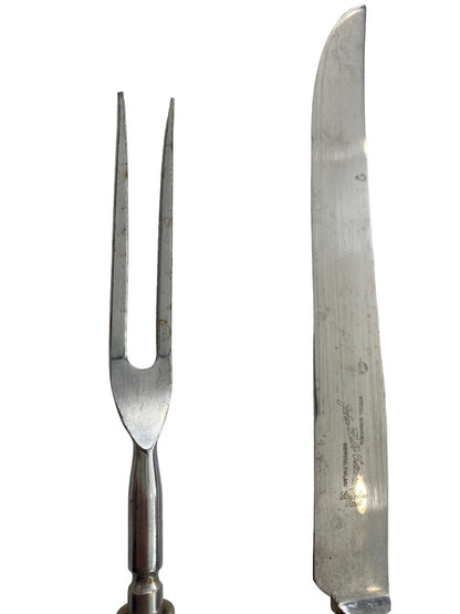 VTG 2 Pc Westall Richardson England Carving Knife Set Antler Bakelite Handles