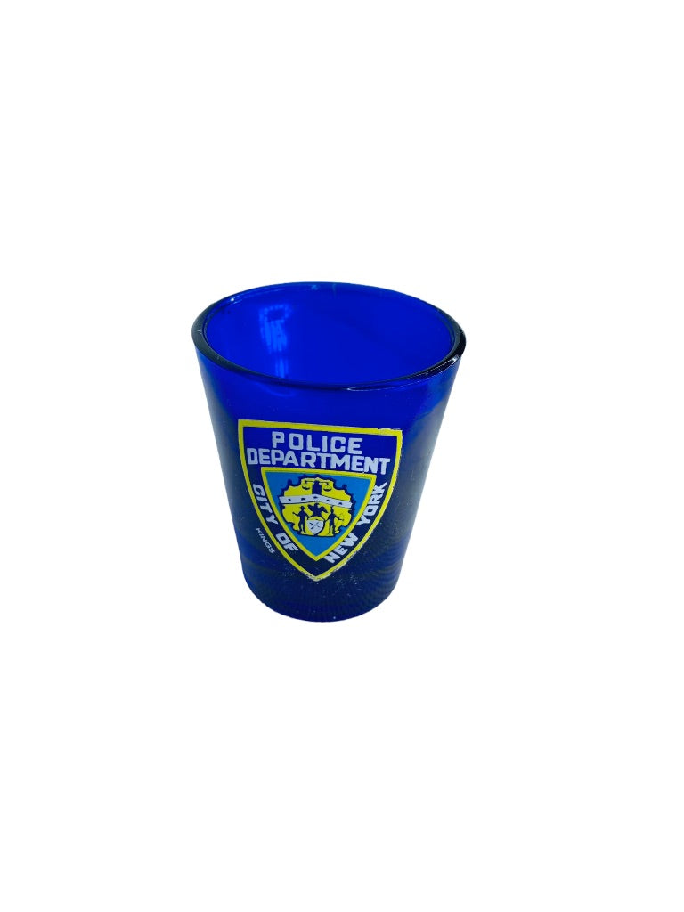 Blue Shot Glass NYPD Police Department City of New York