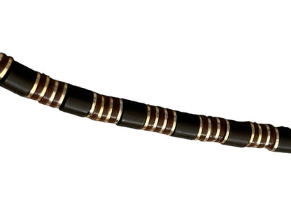 Anne Klein Brown Gold Stacked Bead Statement Necklace 22"