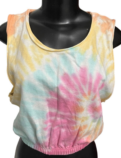 Medium Ocean Drive Cotton Tye Dye Sleeveless Womens Top Elastic Waist