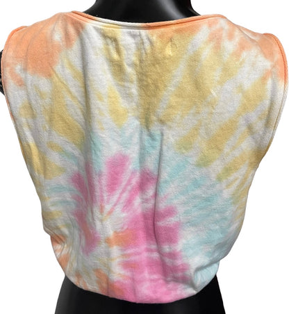 Medium Ocean Drive Cotton Tye Dye Sleeveless Womens Top Elastic Waist