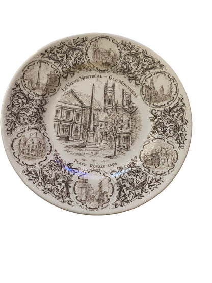 Wood & Sons LeVieux Montreal Walter Frank Artwork English Ironstone 10" Dinner Plate