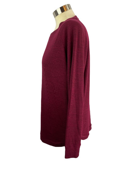 Medium Gap Women's Pullover Burgundy Soft Lightweight Sweater Long Sleeve