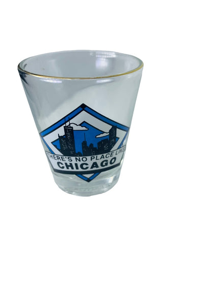 Chicago Shot Glass Souvenir Barware 2.5"h x 2" Top Diameter