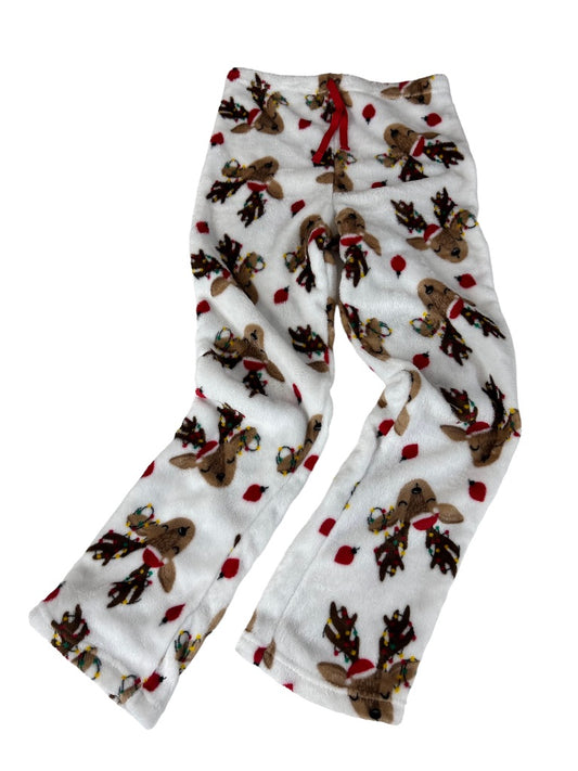 Large Unbranded Junior Women's Plush Reindeer Lounge Sleep Pants Fleece Christmas