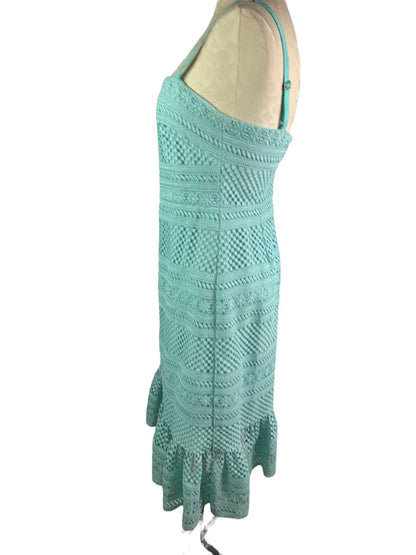 4 J.Crew Women's Mint Green Dress Geometric Lace Midi Dress Style#AP232