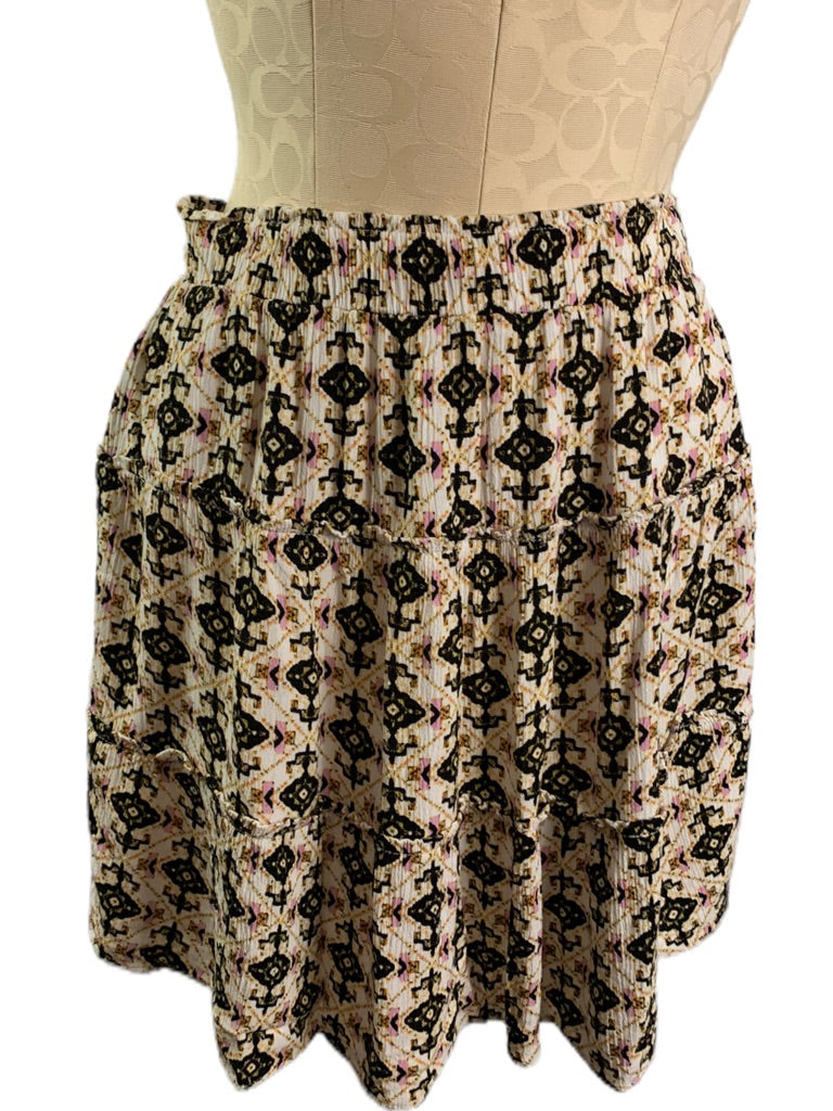 Small Petite LOFT Women's LIned Pull On Flowy Skirt