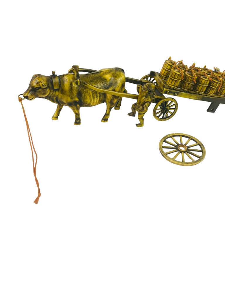 Vintage 1950s Celluloid Display Ox and Cart Missing Pieces Japan Figurine