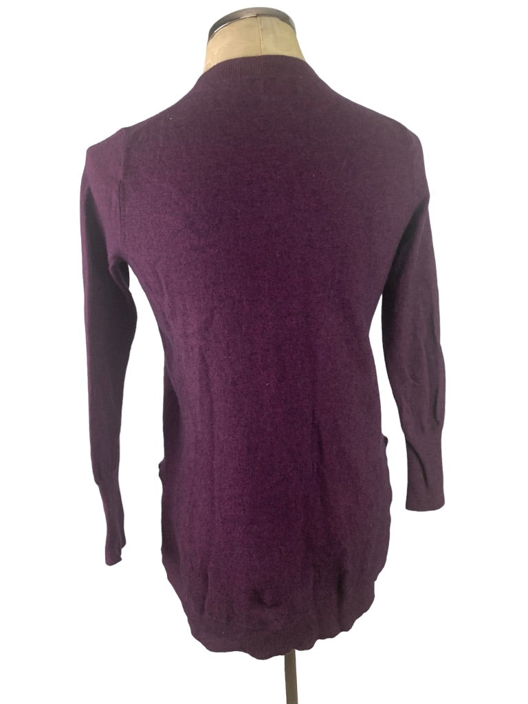 XS J.Crew Factory Women's Wool Blend Tunic Sweater Plum Style#AC624