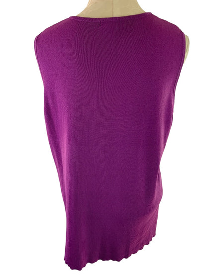 18/20 Dressbarn Woman Purple Sleeveless Pullover Sweater Shell