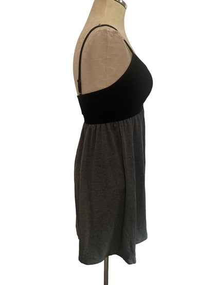 Small Target Women's Black Gray Jersey Knit Sundress Short Padded Bra