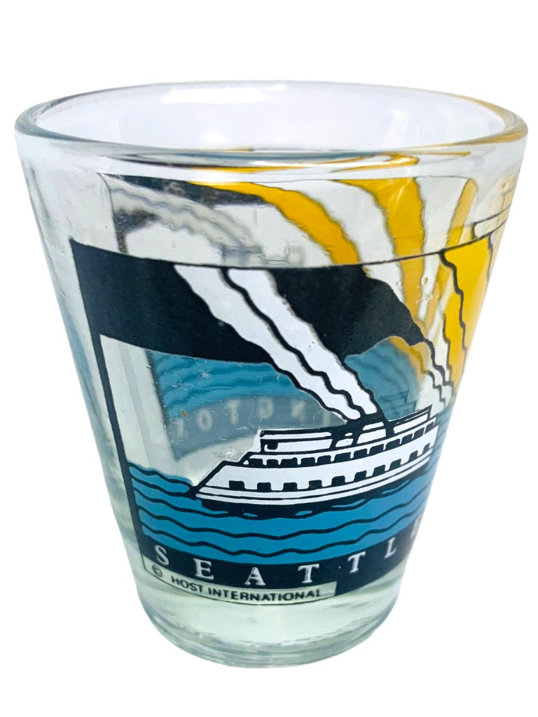 Seattle Washington Souvenir Shot Glass Ocean Sunshine Barware