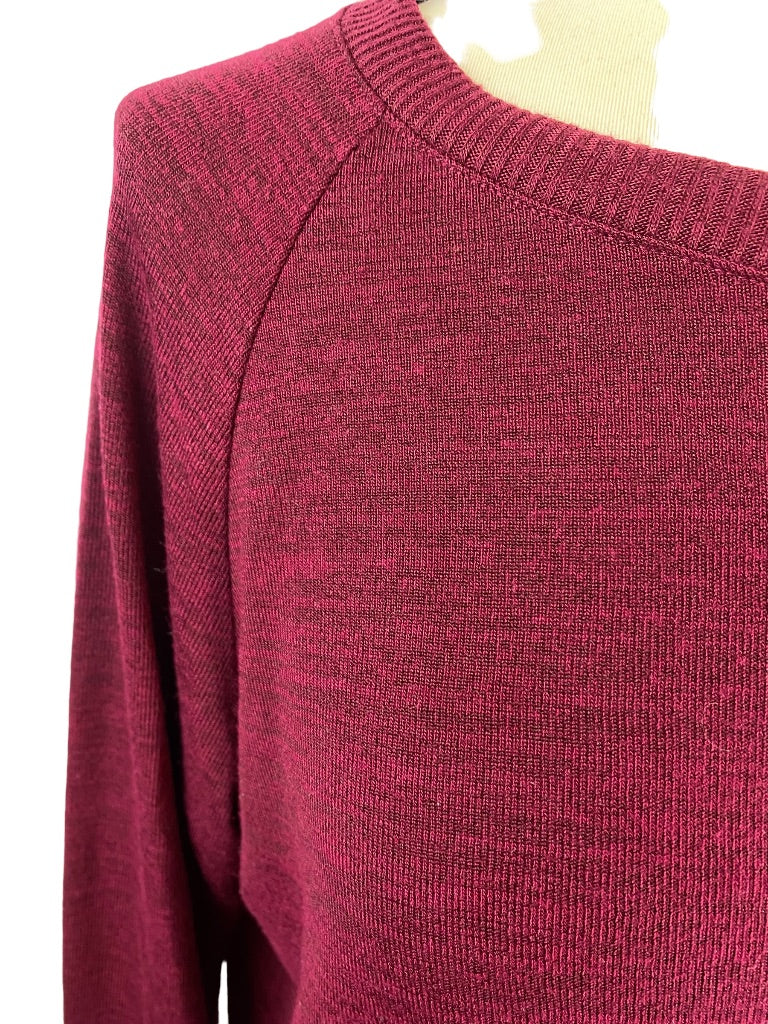 Medium Gap Women's Pullover Burgundy Soft Lightweight Sweater Long Sleeve