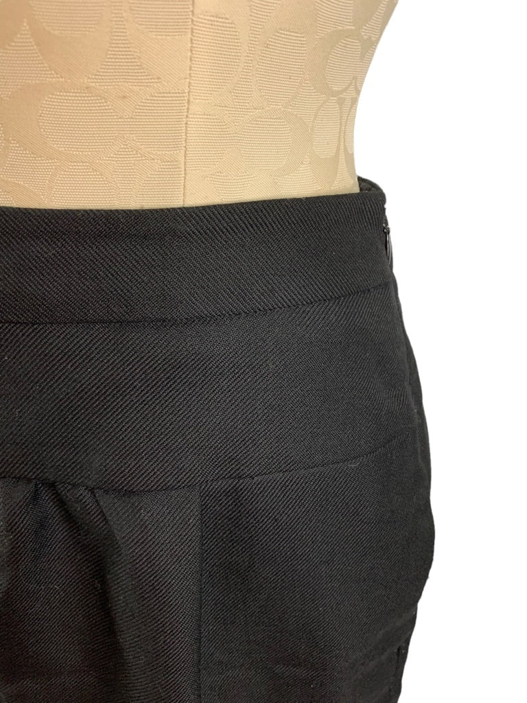 2P Ann Taylor LOFT Petites Black Lined Skirt Pockets Side Zip