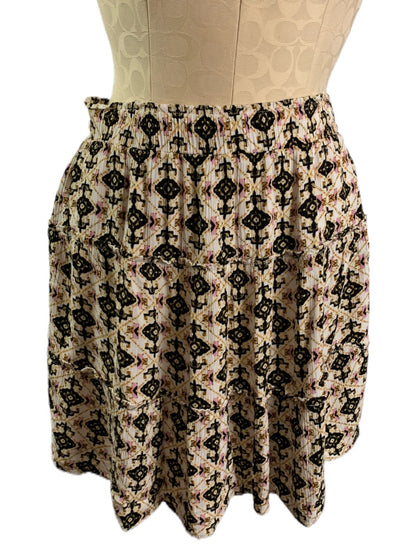 Small Petite LOFT Women's LIned Pull On Flowy Skirt