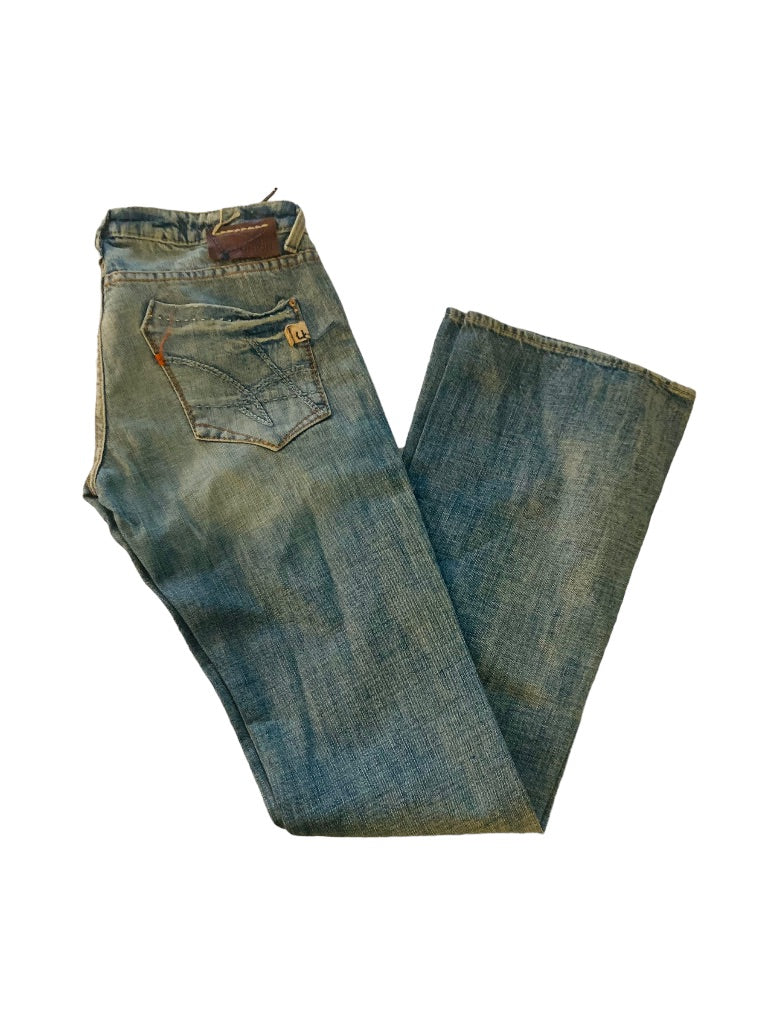 29 Union Women's Bootcut Jeans Distressed Lover Los Angeles USA 35.5" Inseam