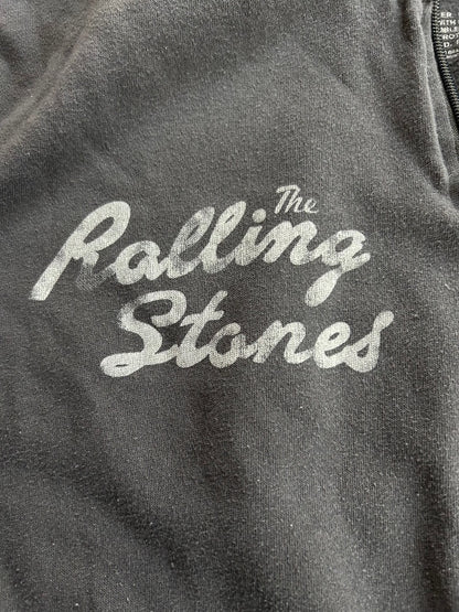 Medium Rolling Stones Women's Dark Gray Pullover Sweatshirt 1/4 Zip