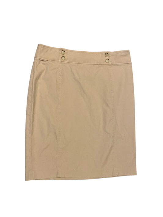 6 Ralph Lauren Khaki Straight Skirt Cotton Blend