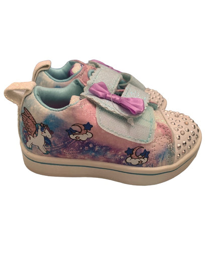 5 Toddler Sneakers Twinkle Toes Light Up Glittery Unicorn Sneakers