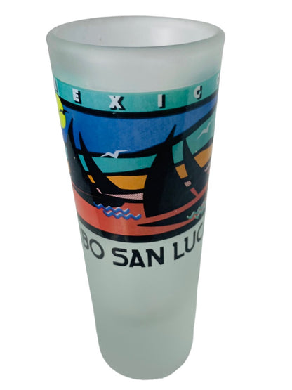 Souvenir Shot Glass Frosted Mexico Cabo San Lucas Shooter Barware