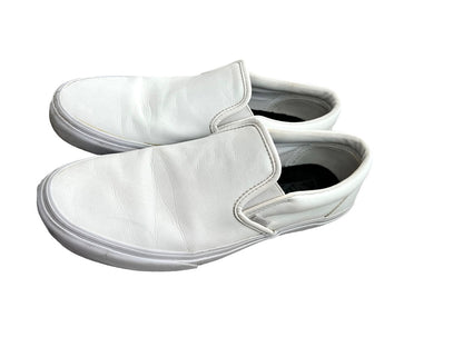 9.5 Vans Mens Classic True White Slip On Sneakers Skater Women's Size 11