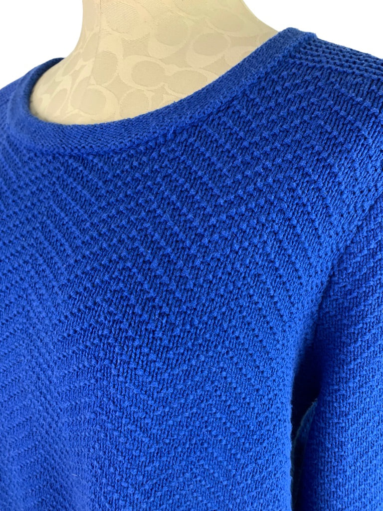 Large Old Navy Women's Royal Blue Pullover Chevron Knit Sweater