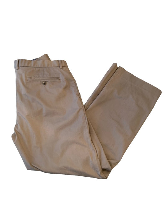 34 x 32 Gap Straight Fit Men's Tan Dress Pant Cotton Blend