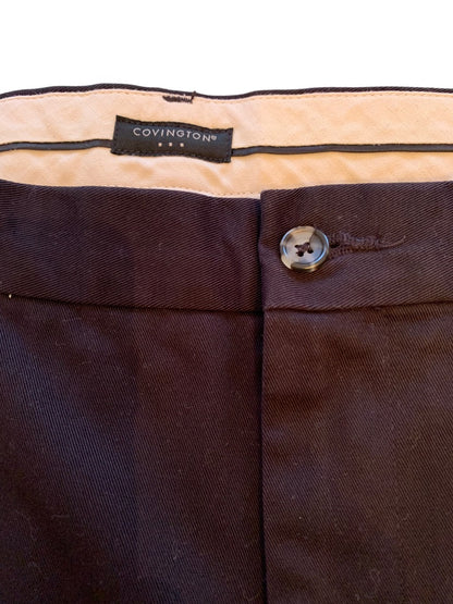 44 x 30 Covington Men's Black Chino Pants 100% Cotton Comfort Waist