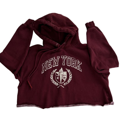 Large Wild Fable Junior Women's Crop "New York" Hoodie Sweatshirt