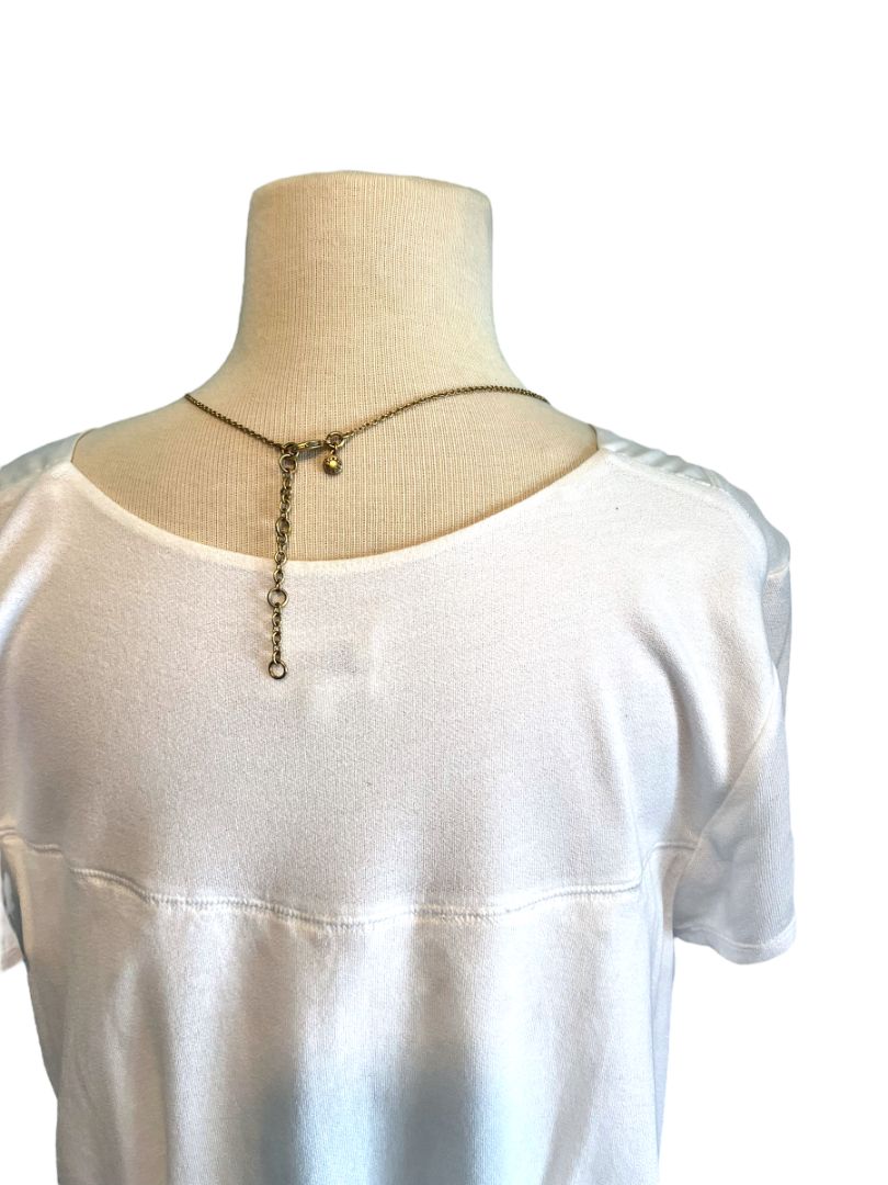 , preview full size image J. Crew Pineapple Passion Gold with Amber Crystals Pendant Necklace EUC