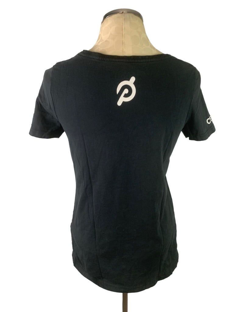 Medium Peloton Women's Short Sleeve Black Tshirt 100% Cotton