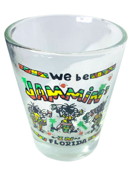 Florida "We Be Jammin'" Shot Glass Souvenir Barware 2.5"h x 2" Top Diameter