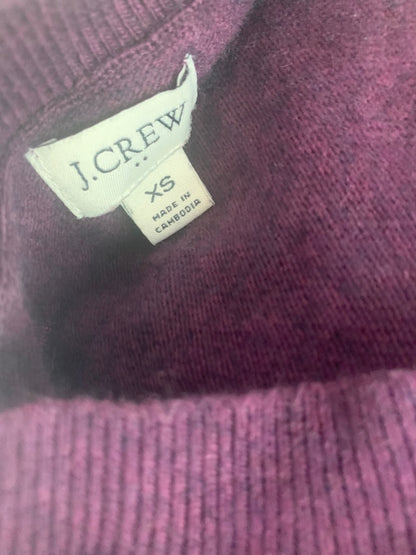 XS J.Crew Factory Women's Wool Blend Tunic Sweater Plum Style#AC624