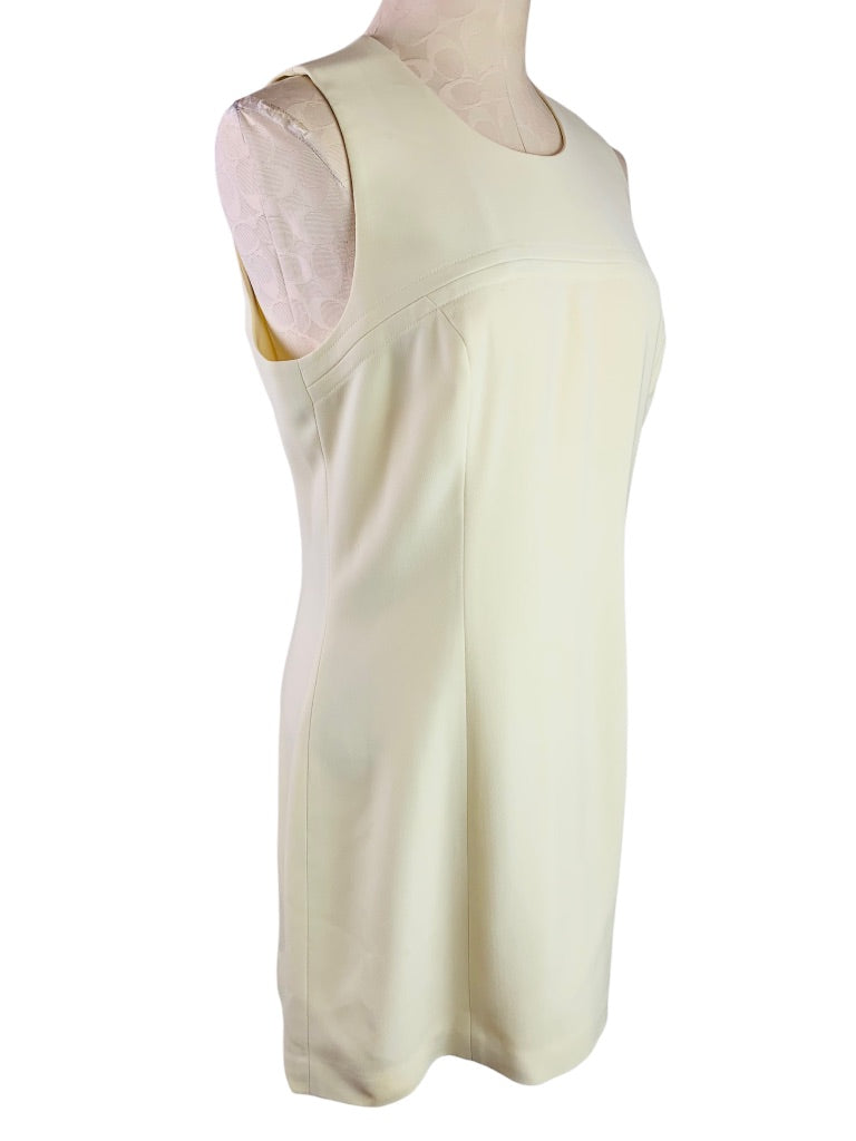 Medium Unbranded Sheath Dress Sleeveless Pale Pastel Yellow Lined