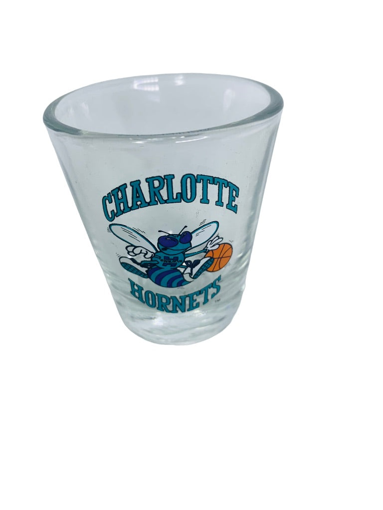 Charlotte Hornets Souvenir Shot Glass Clear 1.5 oz Barware