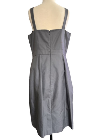 12 J. Crew Gray Cotton Twill Sleeveless Lined Dress NWT 65251