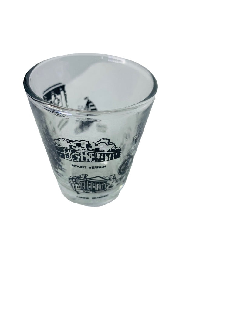 Virginia State Landmarks Shot Glass Souvenir Barware 2.5"h x 2" Top Diameter