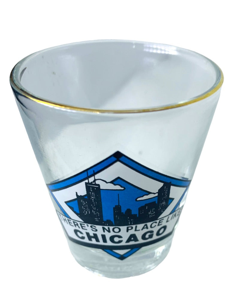 Chicago Shot Glass Souvenir Barware 2.5"h x 2" Top Diameter