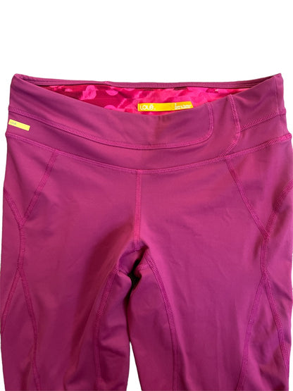 Small Lole Plum Yoga Leggings UPF 50+ Wicking 4 Way Stretch Zip Pocket