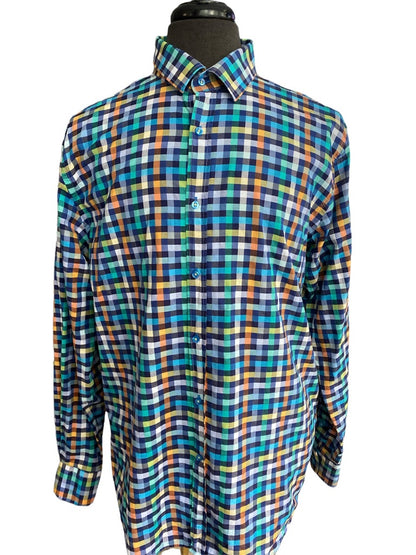 XL Visconti Bright Checked Button Down Shirt