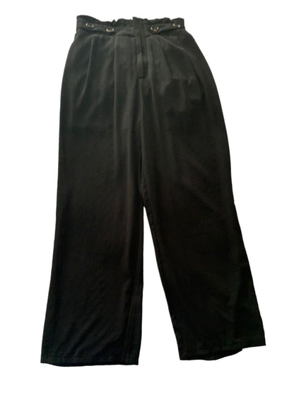 Small She + Sky Women's Black Sheer Wide Leg Dress Pants Shorts Lining