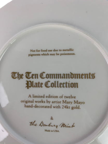 Danbury Mint Hand Decorated The Ninth Commandment Collectible Plate Mary Mayo 9.5"