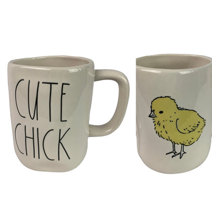 Rae Dunn Artisan Mug "CUTE CHICK" by Magenta Double Face New