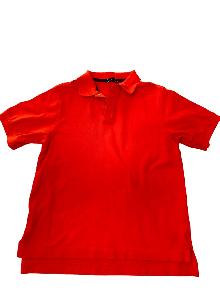 Medium Lands' End Boy's Orange Polo Golf Shirt Short Sleeve