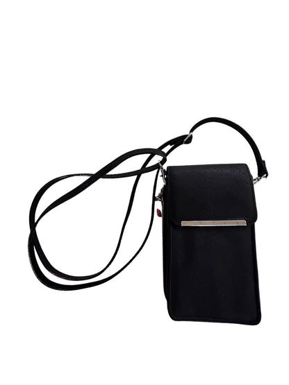 Safe Keeper Black Faux Leather Crossbody Organizer Phone Wallet Travel