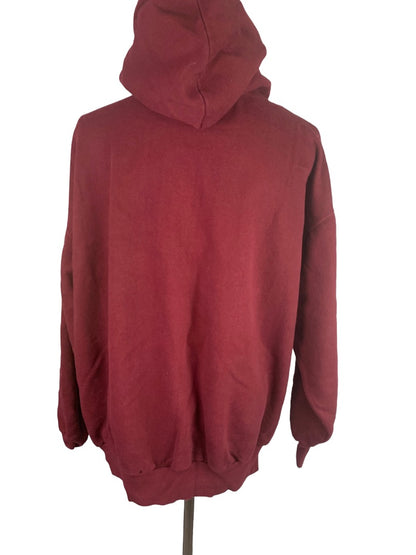 XXL Adult Pullover Burgundy Hoodie Lacrosse Wisconsin Pocket Unisex