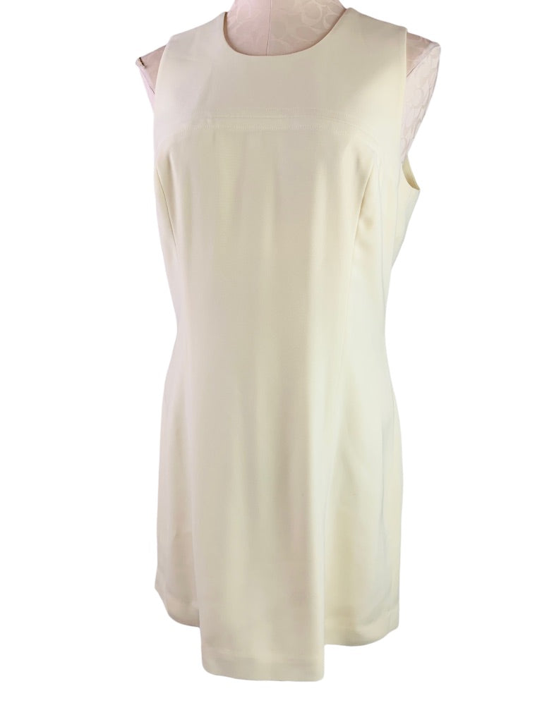 Medium Unbranded Sheath Dress Sleeveless Pale Pastel Yellow Lined