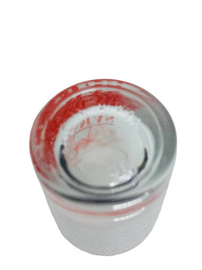 Bahamas Souvenir Shot Glass Clear Red Palm Trees 1.5 oz Barware